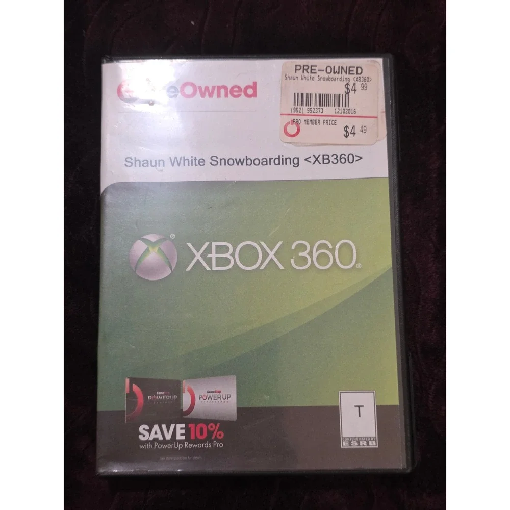 Microsoft Xbox 360 Shaun White Snowboarding Disc Fair 524304-DVD